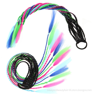 Synthetic Accessories Headband Rope Headdress Braided Colored Rubber Band Hair Braids Braiding hair
